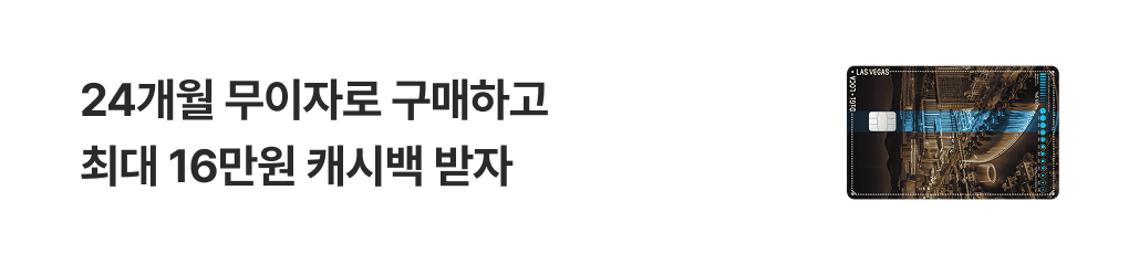 라이트바겐에서 100만원 이상 결제시 16만원 캐시백!